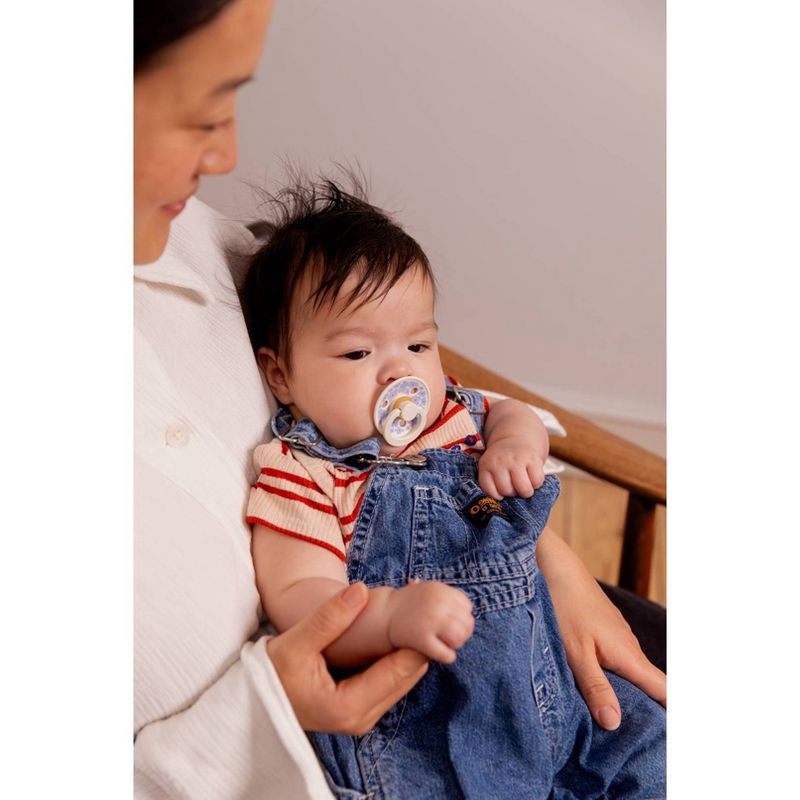 slide 6 of 9, Bibs Studio Collection Colour Jasmine Floral Latex Pacifier 6-18 Months - Jasmine Ivory Mix - 2pk, 2 ct