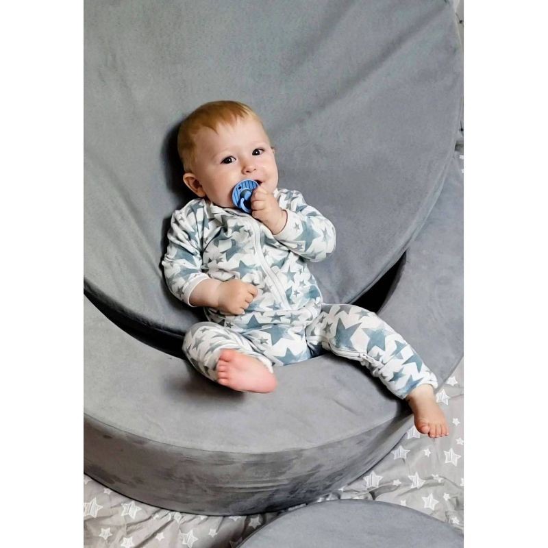 slide 10 of 10, Bibs Studio Collection Colour Stripe Latex Pacifier 6-18 Months - Pink Sky Blue Mix - 2pk, 2 ct