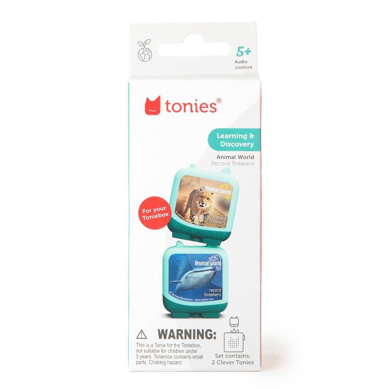 slide 2 of 7, tonies Animal World: Cheetah and Blue Whale Clever Tonies - 2pk Set, 2 ct