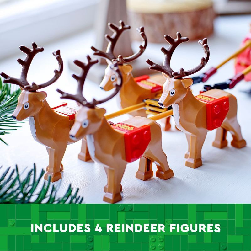 slide 4 of 5, LEGO Santa's Sleigh Christmas Toy Set with Reindeer & Santa Figurine 40499, 1 ct