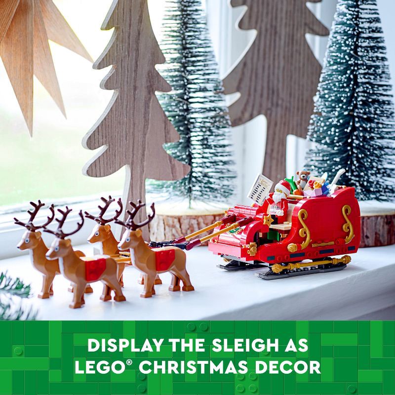 slide 5 of 5, LEGO Santa's Sleigh Christmas Toy Set with Reindeer & Santa Figurine 40499, 1 ct