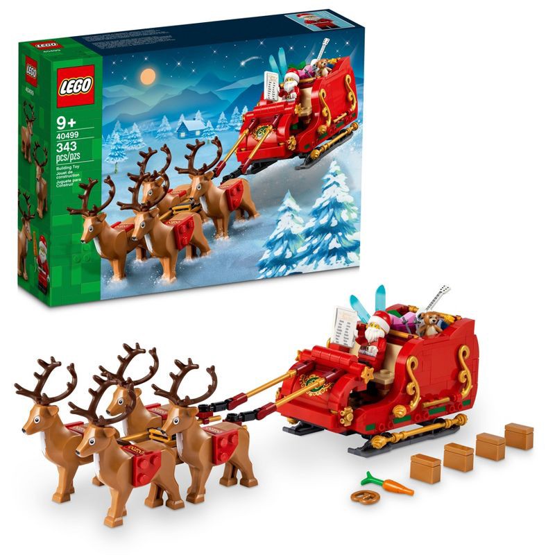 slide 1 of 5, LEGO Santa's Sleigh Christmas Toy Set with Reindeer & Santa Figurine 40499, 1 ct