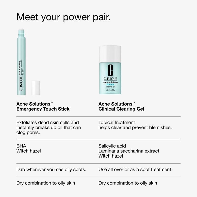 slide 8 of 8, Clinique Acne Solution Emergency Touch Stick - 0.5 fl oz - Ulta Beauty, 0.5 fl oz