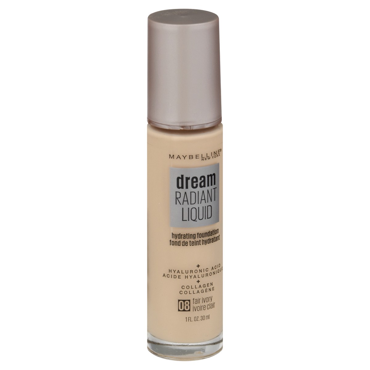 slide 2 of 9, Maybelline Dream Radiant Liquid Fair Ivory 08 Hydrating Foundation 1 fl oz, 1 fl oz