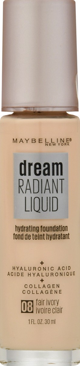 slide 6 of 9, Maybelline Dream Radiant Liquid Fair Ivory 08 Hydrating Foundation 1 fl oz, 1 fl oz