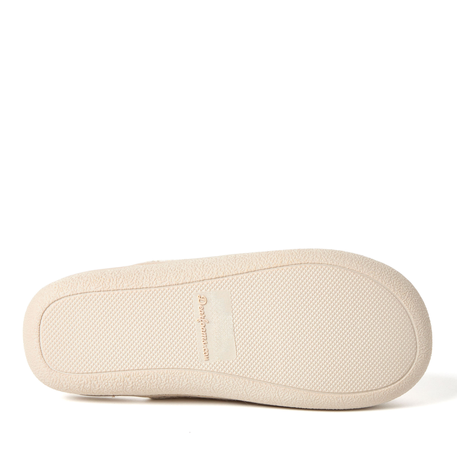 slide 3 of 6, Dearfoams Waffle Knit Scuff Slippers, Oatmeal, Size Medium, 1 ct