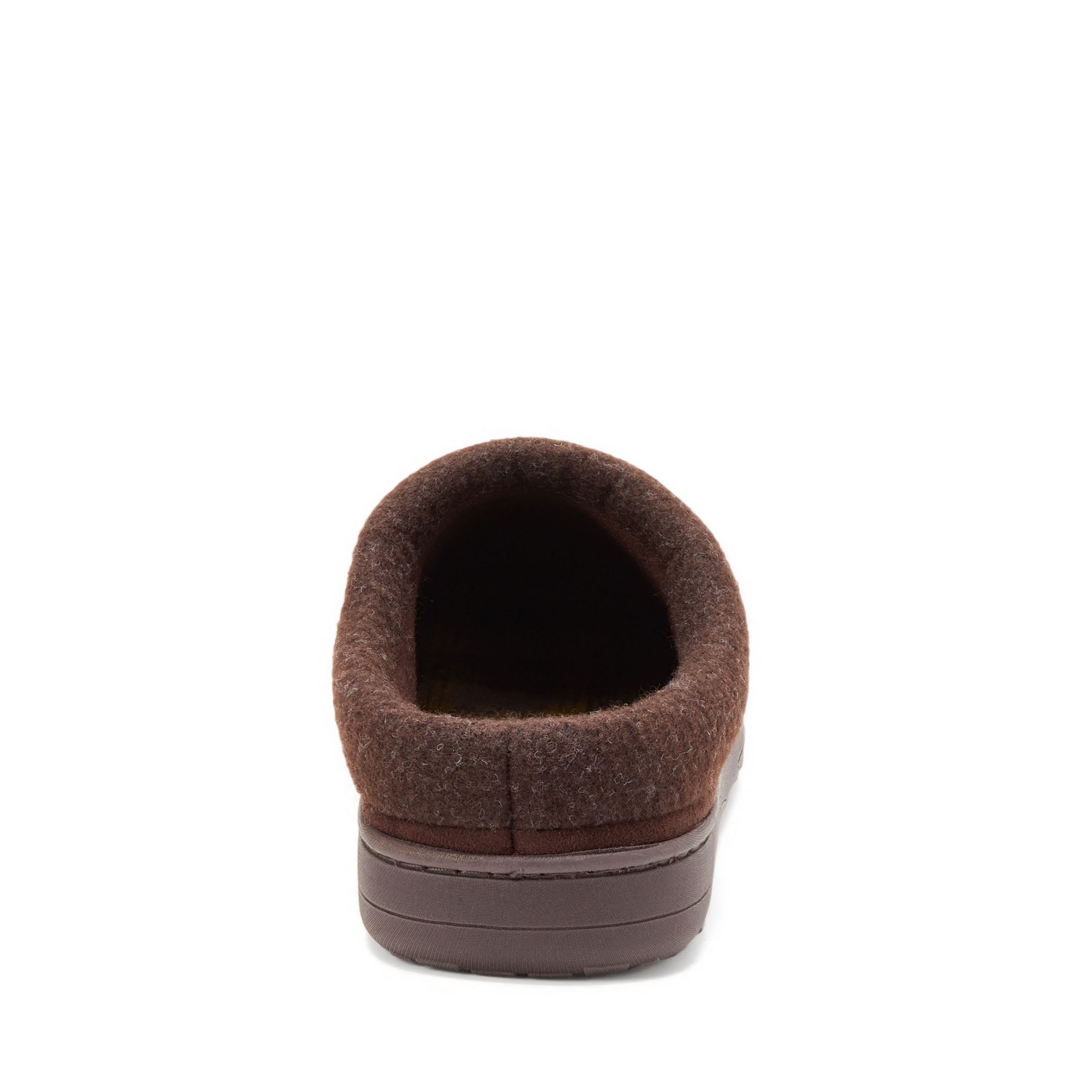 slide 2 of 6, Dearfoams Men's Canyon Felted and Microsuede Moc Toe Clog Slippers, Coffee, Size Medium, 1 ct