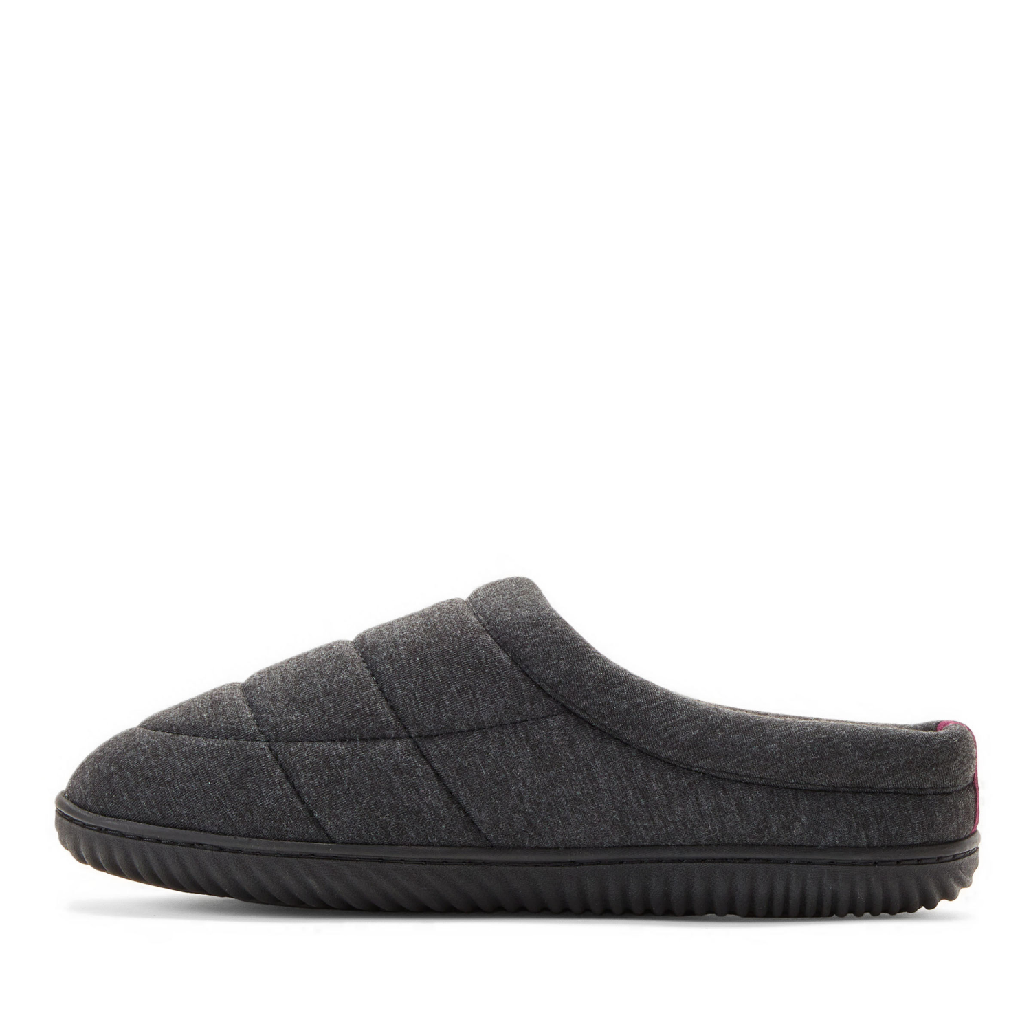 slide 4 of 6, Dearfoams Arlo Jersey Clog Slippers, Black, Size Largeb, LG