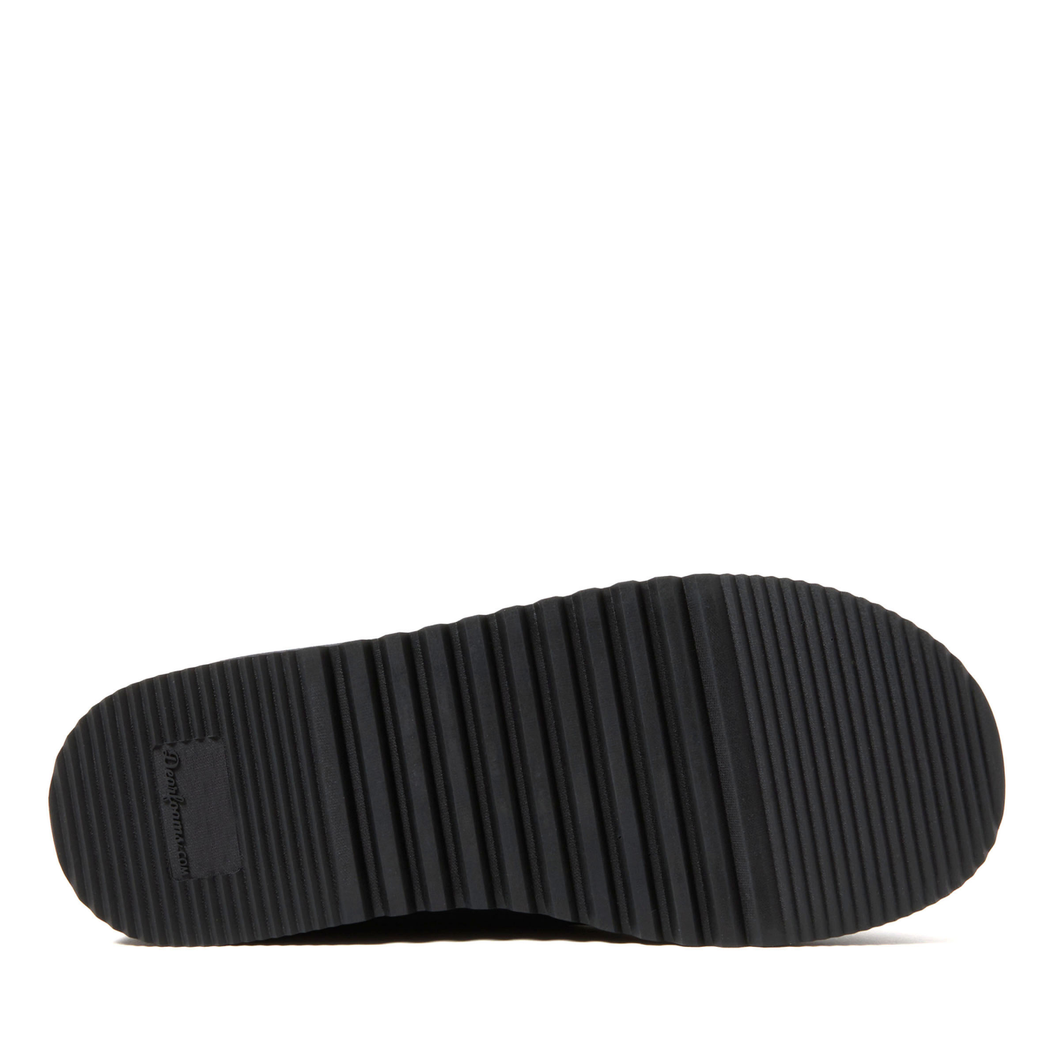 slide 3 of 6, Dearfoams Gage Microfiber Suede High Vamp Clog Slippers, Black, Size Small, 1 ct