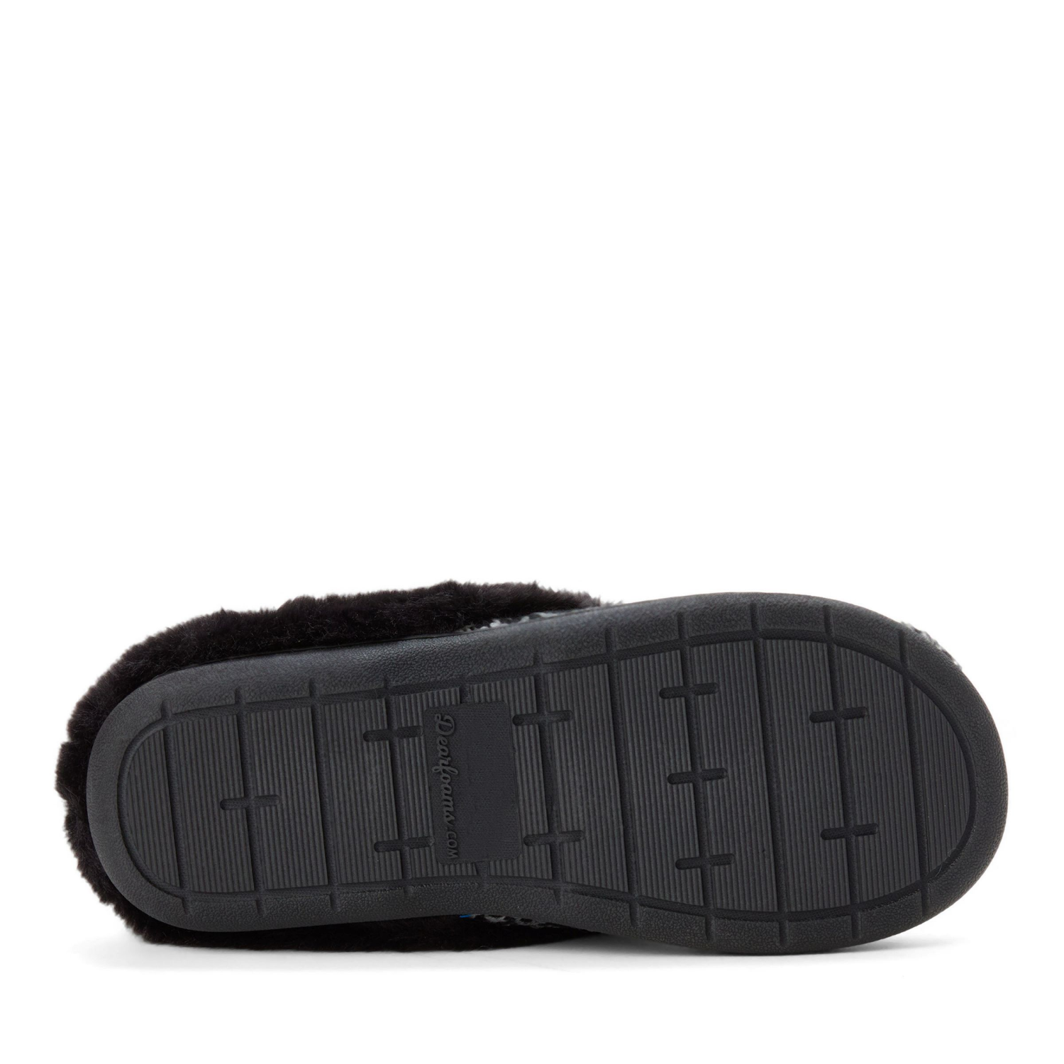 slide 3 of 6, Dearfoams Claire Fairisle Slipper, Black Combo, Size Small, 1 ct