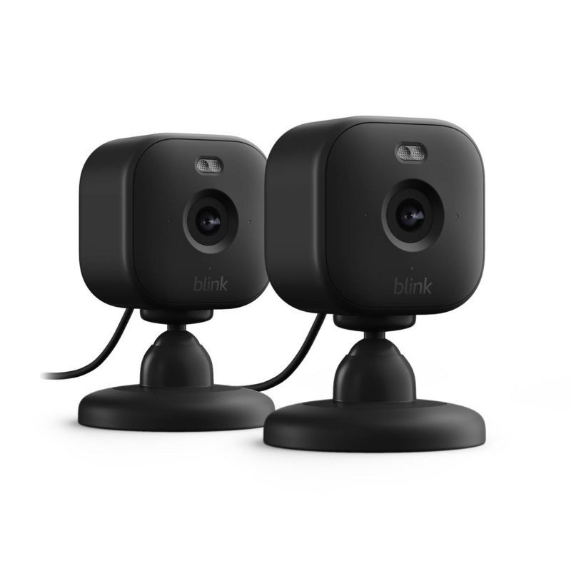slide 1 of 5, Amazon Blink Mini 2 1080p Security Camera - 2pk - Black, 2 ct