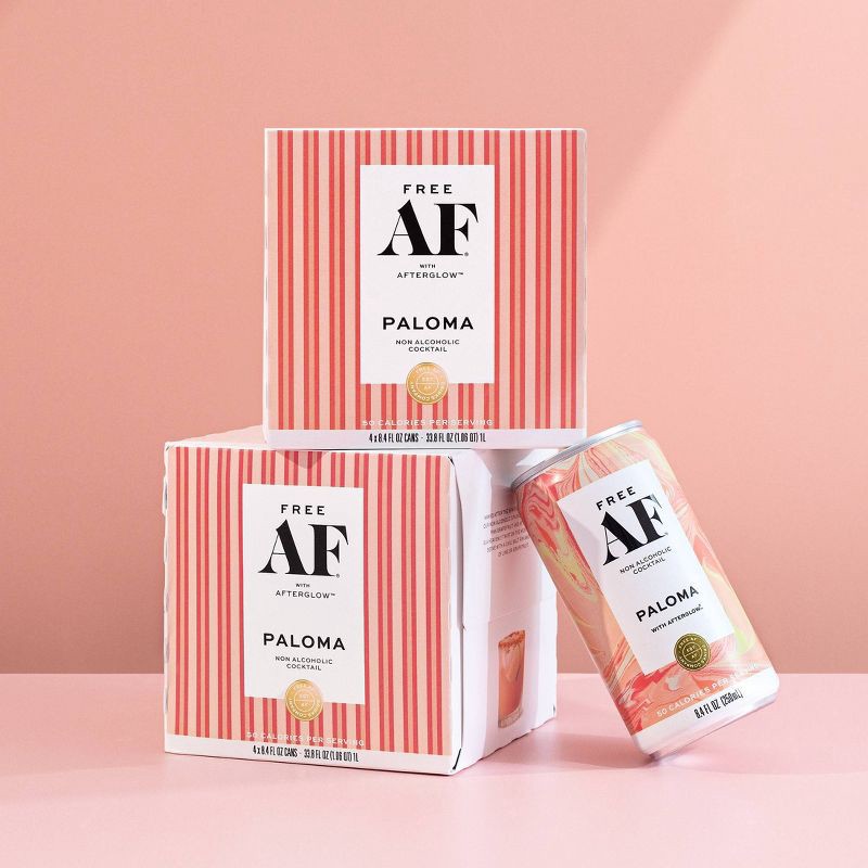 slide 2 of 6, Free AF Non-Alcoholic Paloma - 4pk/8.4 fl oz Cans, 4 ct; 8.4 fl oz