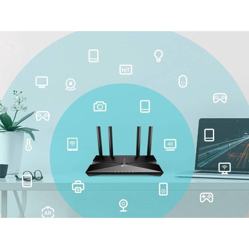 slide 11 of 11, TP-Link Archer AX1450 WiFi 6 Dual-Band Wireless Router: Gigabit Ethernet, WPA3 Security, 1 ct
