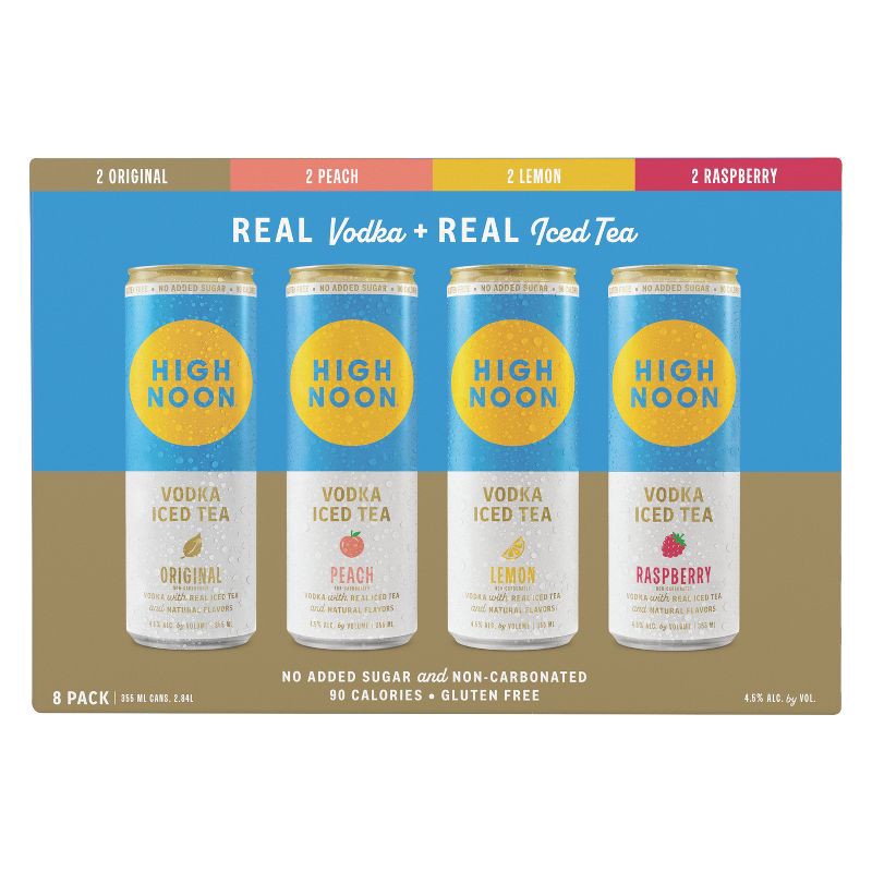 slide 2 of 7, High Noon Tea Variety Pack - 8pk/355ml Cans, 8 ct, 355 ml