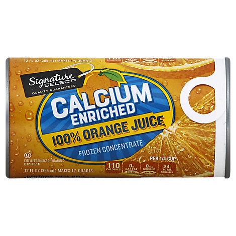 slide 1 of 1, Signature Select Juice Orange Calcium Enriched, 12 fl oz