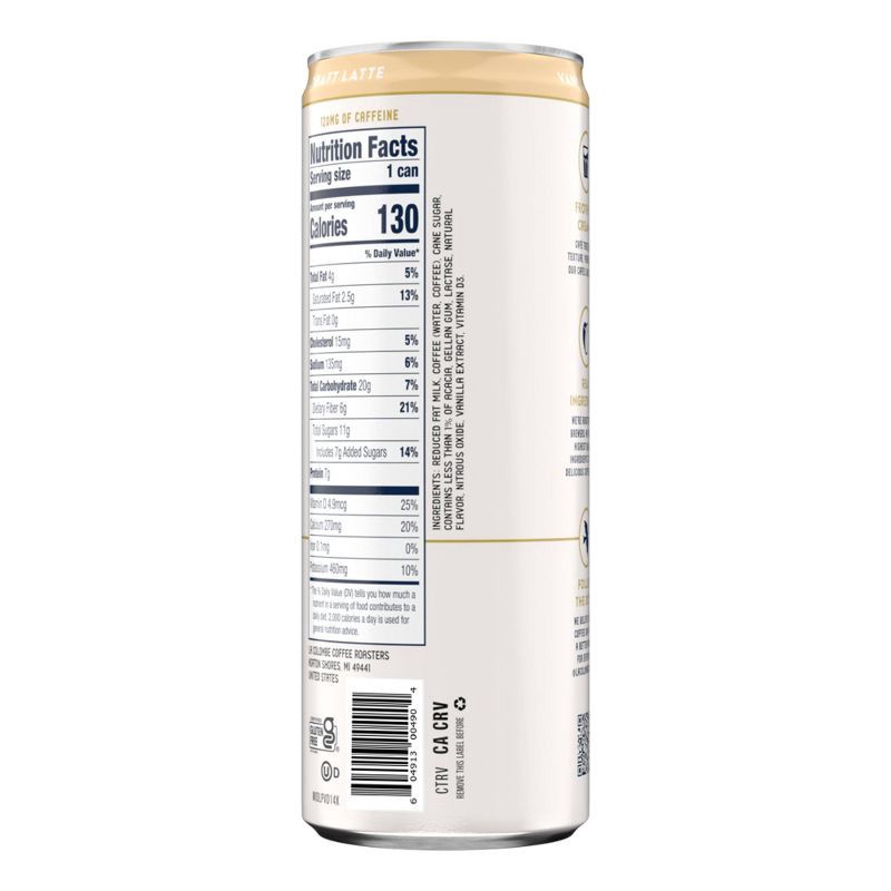 slide 11 of 12, La Colombe Vanilla Draft Latte - 11 fl oz Can, 11 fl oz
