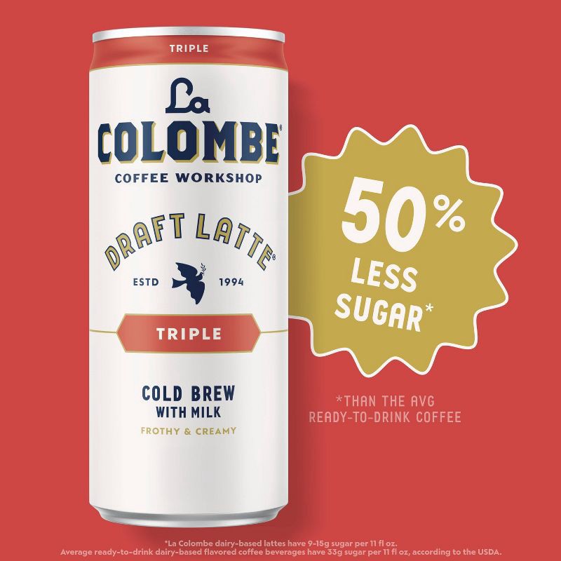slide 3 of 12, La Colombe Triple Draft Latte - 11 fl oz Can, 11 fl oz