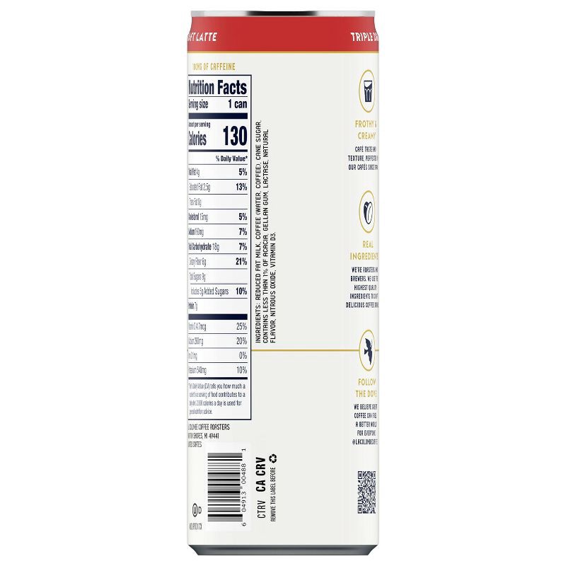 slide 10 of 12, La Colombe Triple Draft Latte - 11 fl oz Can, 11 fl oz
