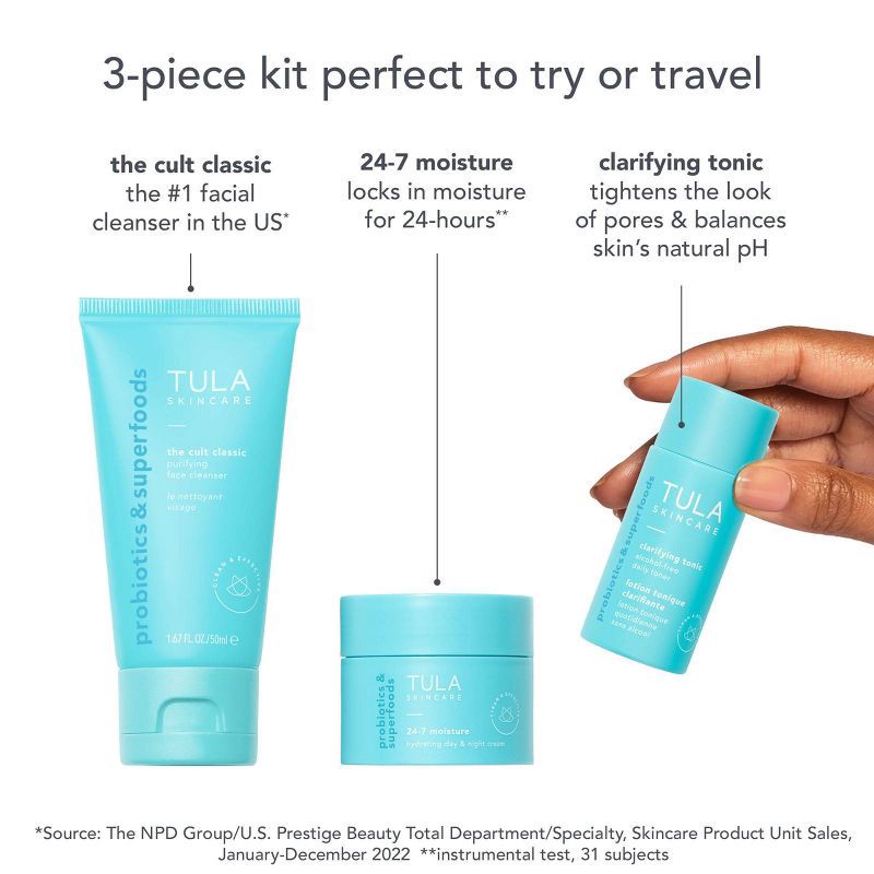 slide 3 of 6, TULA SKINCARE Starting Lineup Travel-Size Essentials Set - 3pc - Ulta Beauty, 3 ct