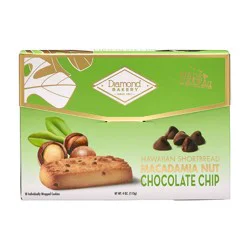Diamond Bakery Chocolate Chip Hawaiian Macadamia Nut Shortbread Cookies - 4oz/10ct