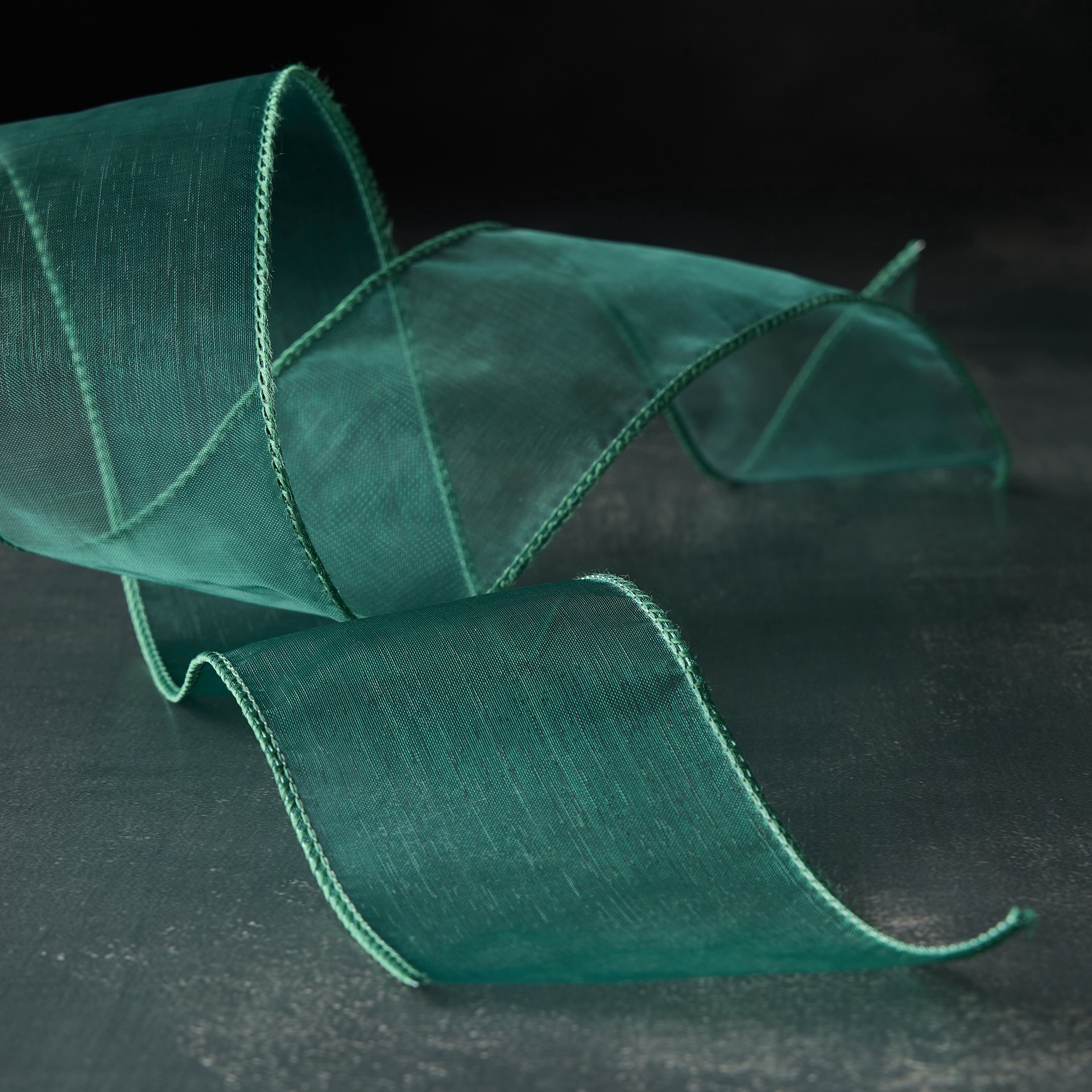 slide 2 of 2, 2.5" X 10yd. Green Organza Wired Ribbon By Celebrate It Classic, 2.5 in x 10 yd