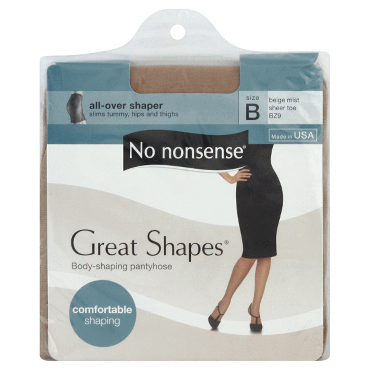 slide 1 of 1, No Nonsense Great Shapes All Over Shaper Beige Mist B Pantyhose, 1 ct