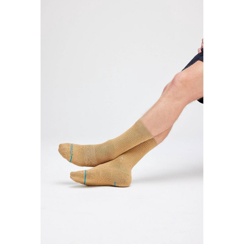 slide 6 of 8, STANCE Men's Striped Crew Socks 2pk - Green/Light Brown 6-12, 2 ct