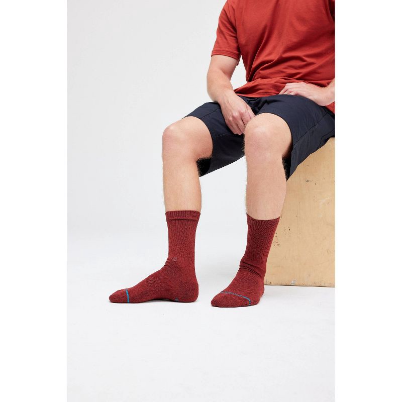 slide 4 of 8, STANCE Men's Striped Turntable Crew Socks 2pk - Navy Blue/Red 6-12, 2 ct