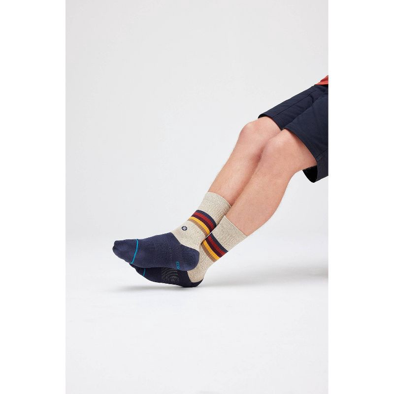 slide 5 of 8, STANCE Men's Striped Turntable Crew Socks 2pk - Navy Blue/Red 6-12, 2 ct