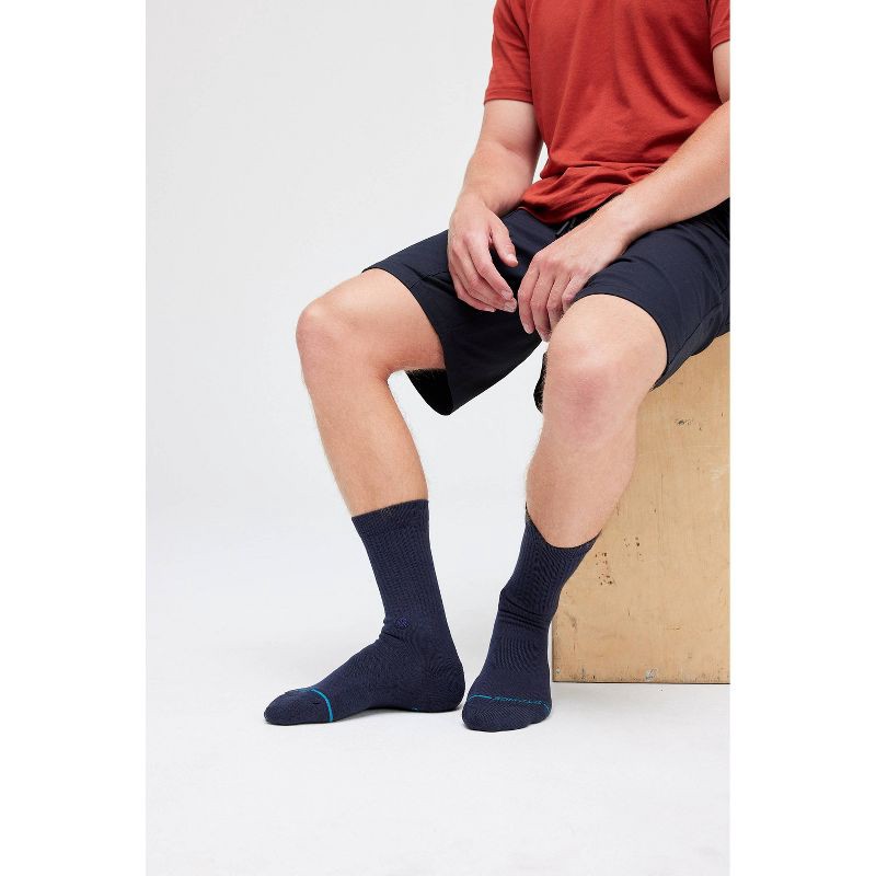 slide 4 of 8, STANCE Men's Striped Duncans Crew Socks 2pk - Navy Blue/Gray/White 6-12, 2 ct
