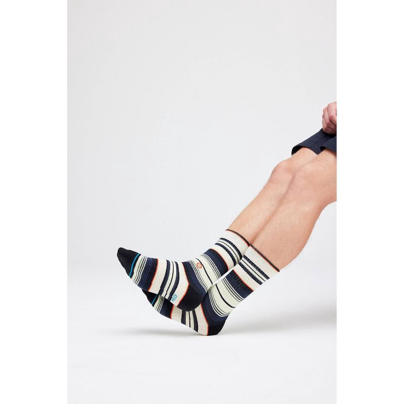 slide 5 of 8, STANCE Men's Striped Duncans Crew Socks 2pk - Navy Blue/Gray/White 6-12, 2 ct