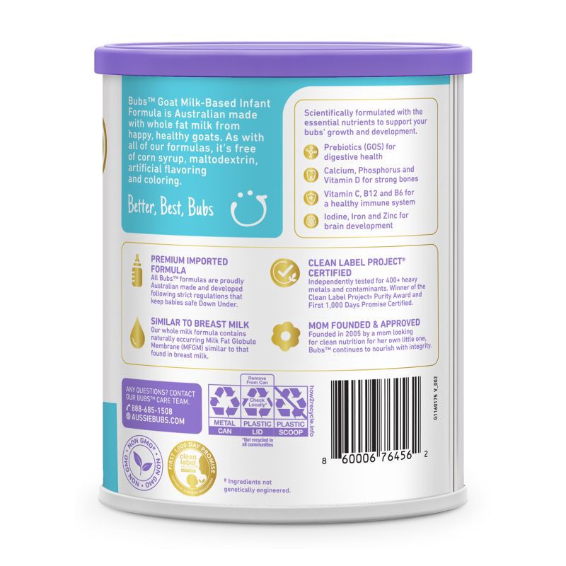 slide 2 of 11, Bubs Easy Digest Goat Infant Formula Powder - 20oz, 20 oz