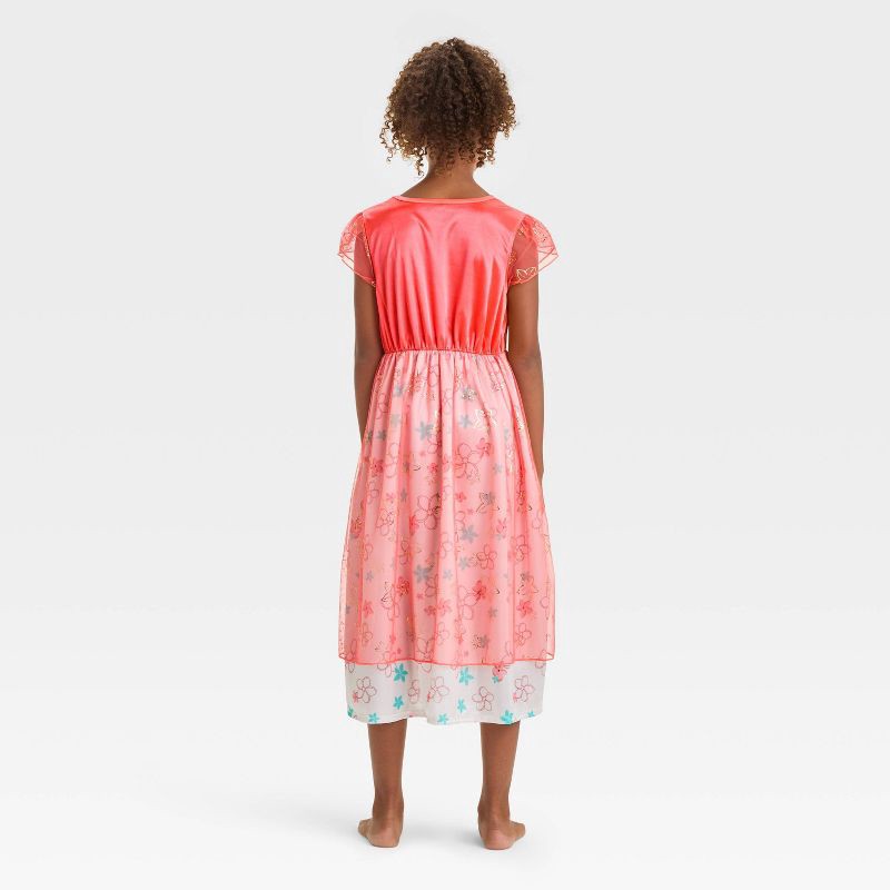 slide 2 of 3, Girls' Disney Moana Dress-Up NightGown - Orange S, 1 ct