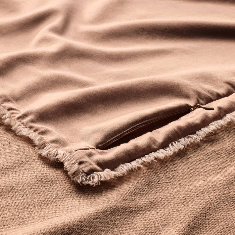 slide 5 of 6, King Heavyweight Linen Blend Comforter and Sham Set Light Adobe Clay - Casaluna™, 1 ct