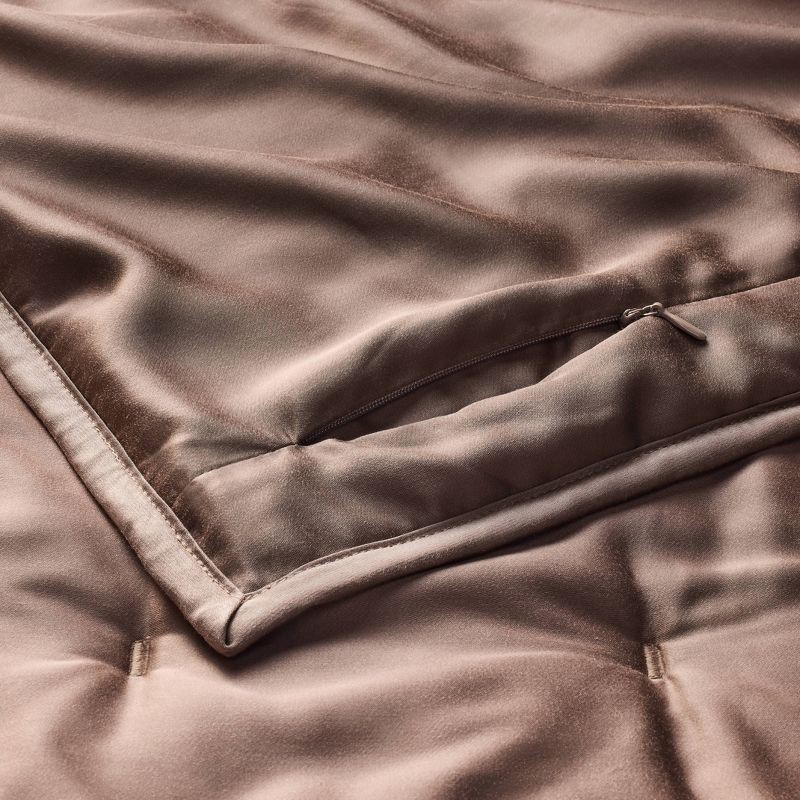 slide 3 of 4, King Rayon from Bamboo Quilt Pillow Sham Brown - Casaluna™, 1 ct