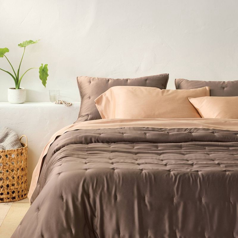 slide 1 of 5, Full/Queen Rayon from Bamboo Quilt Fig - Casaluna™, 1 ct