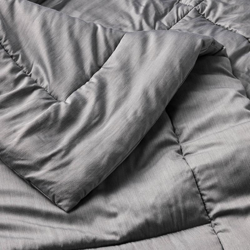 slide 4 of 6, Full/Queen Rayon from Bamboo Comforter Set Dark Gray - Casaluna™, 1 ct