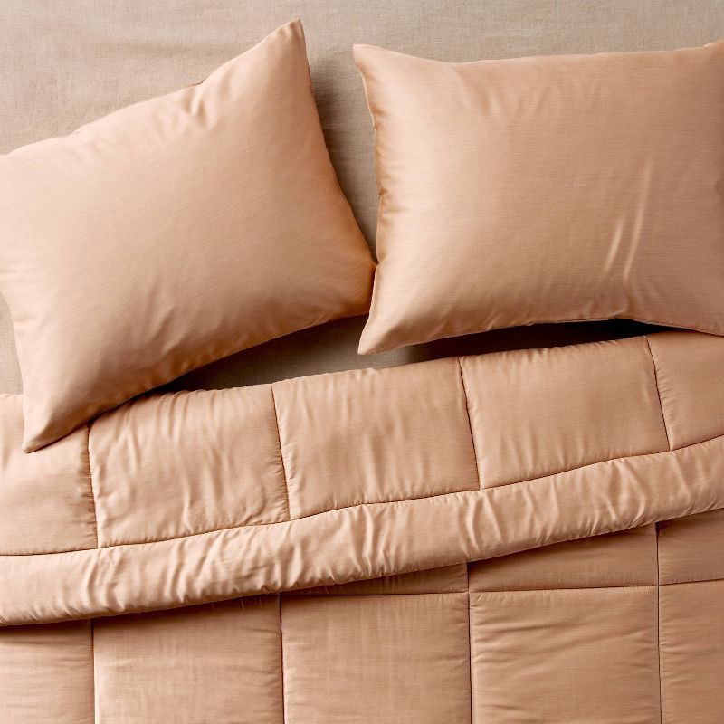 slide 3 of 6, King/California King Rayon from Bamboo Comforter Set Light Adobe Clay - Casaluna™, 1 ct