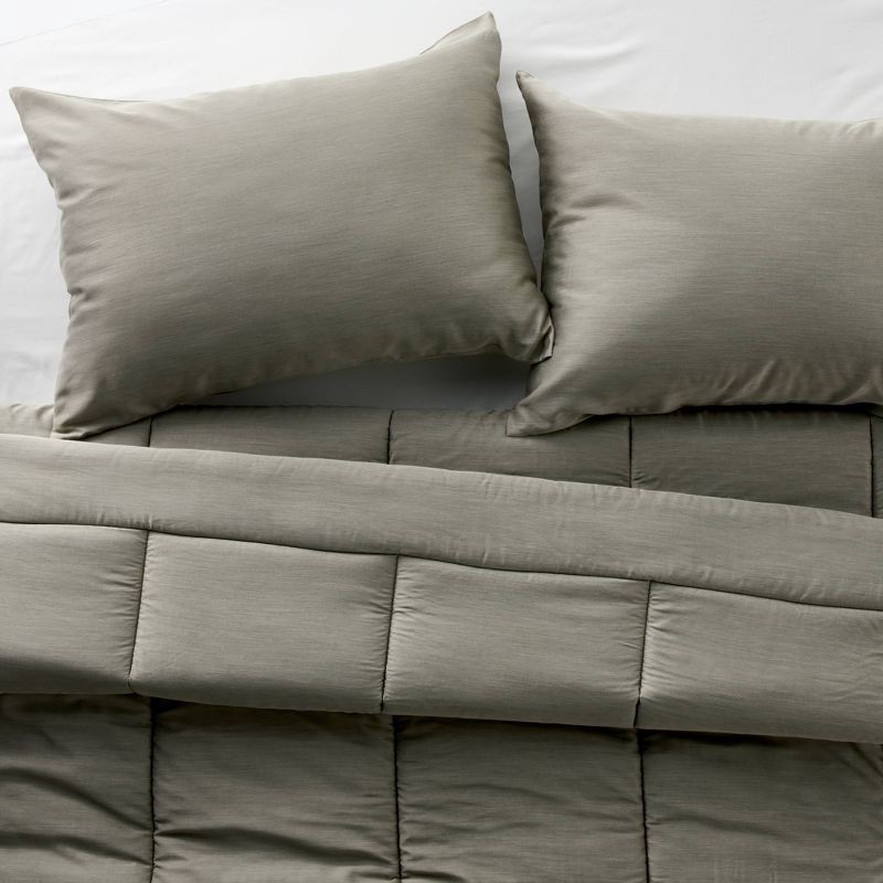 slide 3 of 6, King/California King Rayon from Bamboo Comforter Set Olive Green - Casaluna™, 1 ct