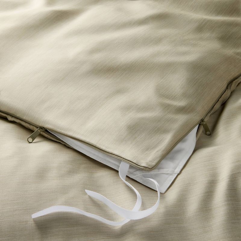 slide 4 of 6, King Rayon from Bamboo Duvet Set Light Olive Green - Casaluna™, 1 ct