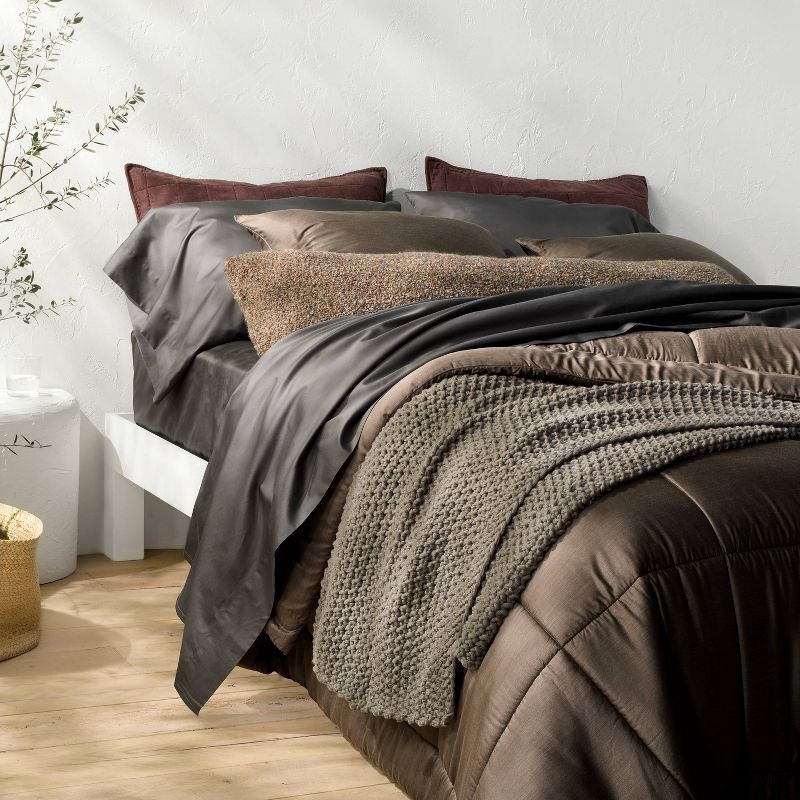 slide 2 of 6, King/California King Rayon from Bamboo Comforter Set Fig - Casaluna™, 1 ct