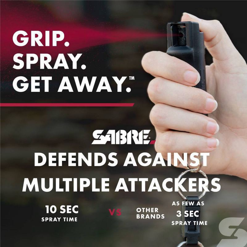 slide 3 of 7, Sabre 2pk Hardcase Pepper Spray with Quick Release Lavendar and Black, 2 ct