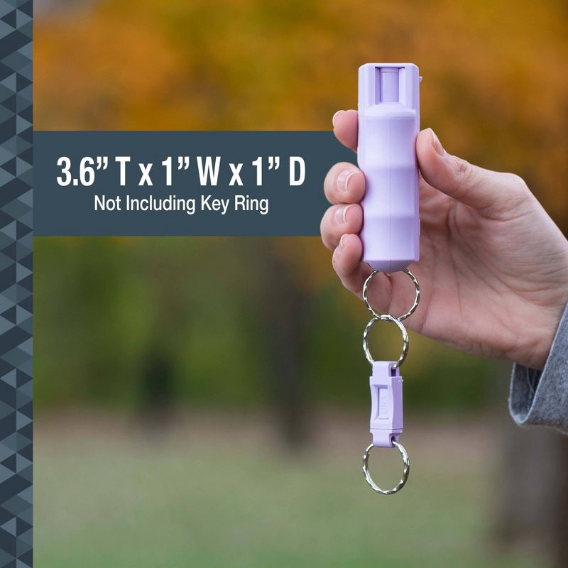 slide 7 of 7, Sabre 2pk Hardcase Pepper Spray with Quick Release Lavendar and Black, 2 ct