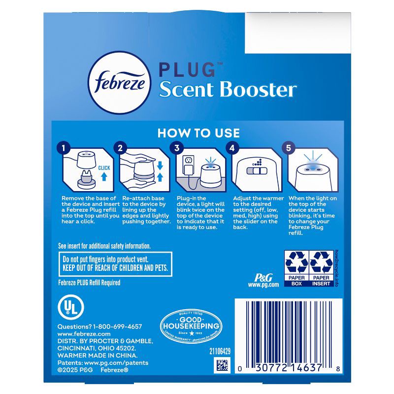 slide 14 of 14, Febreze Scent Booster Air Freshener Plug, 1 ct