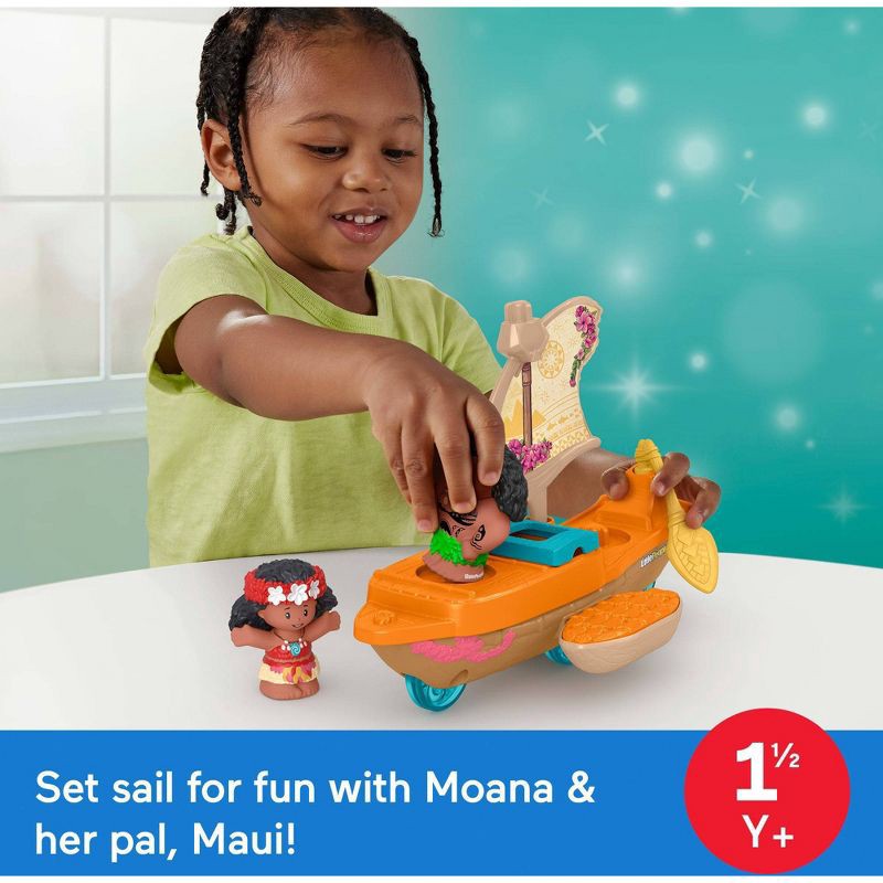 slide 2 of 6, Little People Disney Princess Moana Boat, 1 ct
