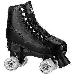 Roller Derby Youth Adjustable Roller Skates - Black 3-6: Lace-Up, Padded Boot Shaft