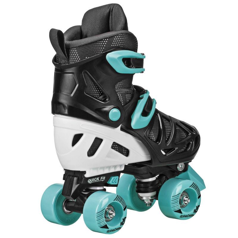 slide 2 of 5, Roller Derby Youth Adjustable Roller Skates - Blue/Black 3-6: Indoor/Outdoor Use, 4 Wheels, 1 ct