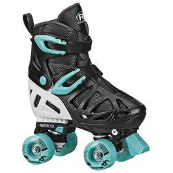Roller Derby Youth Adjustable Roller Skates - Blue/Black 3-6: Indoor/Outdoor Use, 4 Wheels