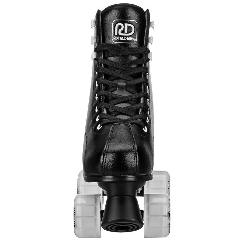 slide 5 of 6, Roller Derby Youth Adult Custom Fit Quad Roller Skates - Black 7-10: Adjustable Size, Padded Boot Shaft, 1 ct