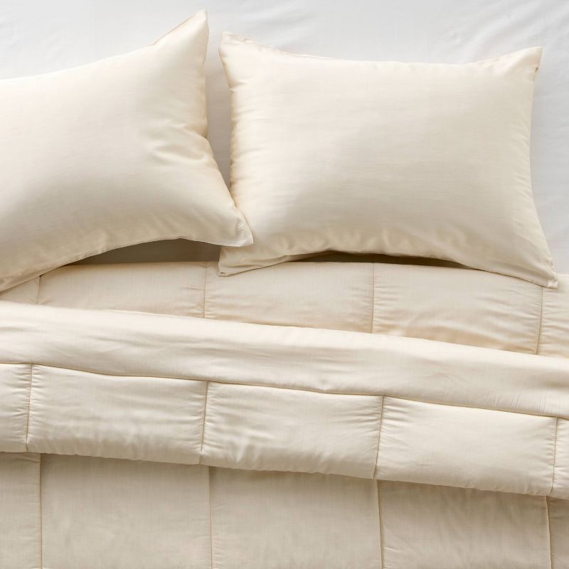 slide 3 of 6, King/California King Rayon from Bamboo Comforter Set Natural - Casaluna™, 1 ct